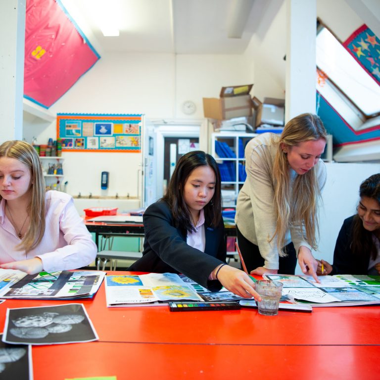 students in class