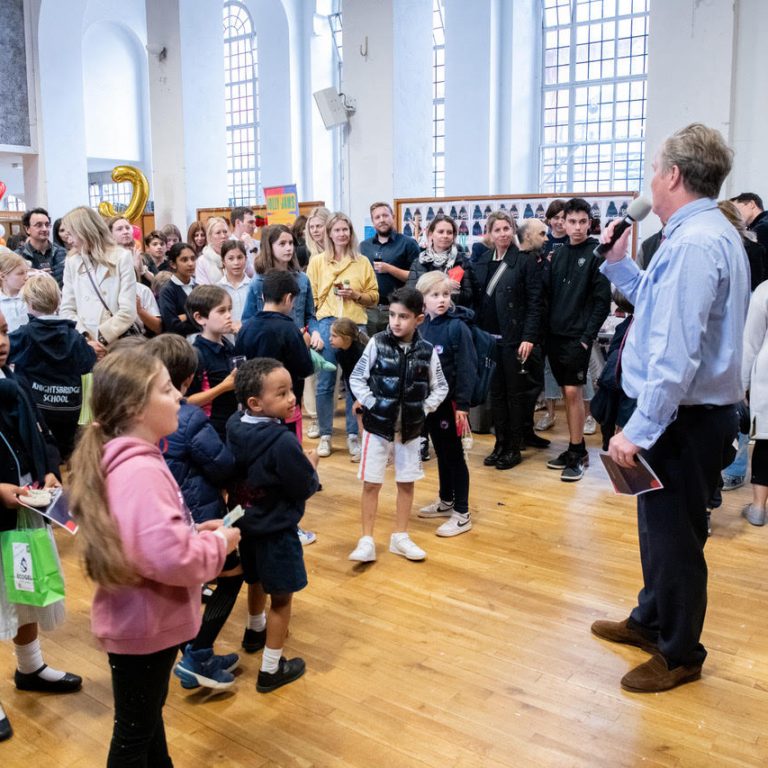 students in a hall