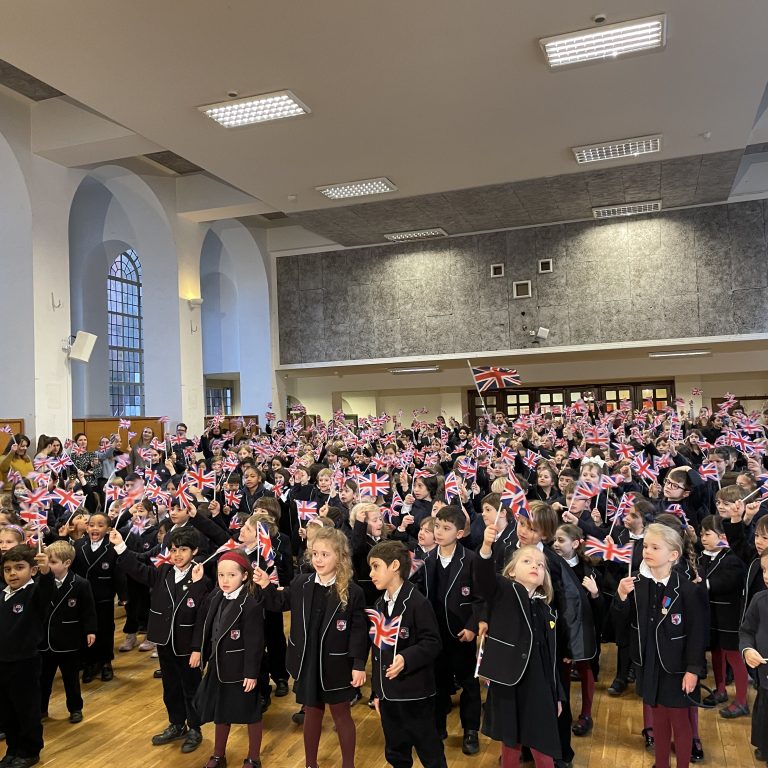 students in a hall