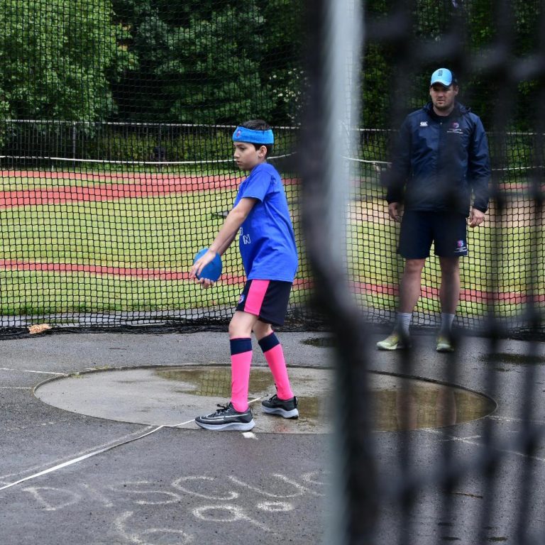 student playing sports