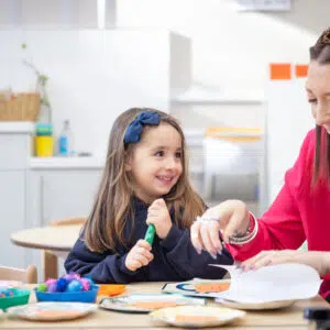 Young female pupil engaging in activities at the Knightsbridge School private preschool